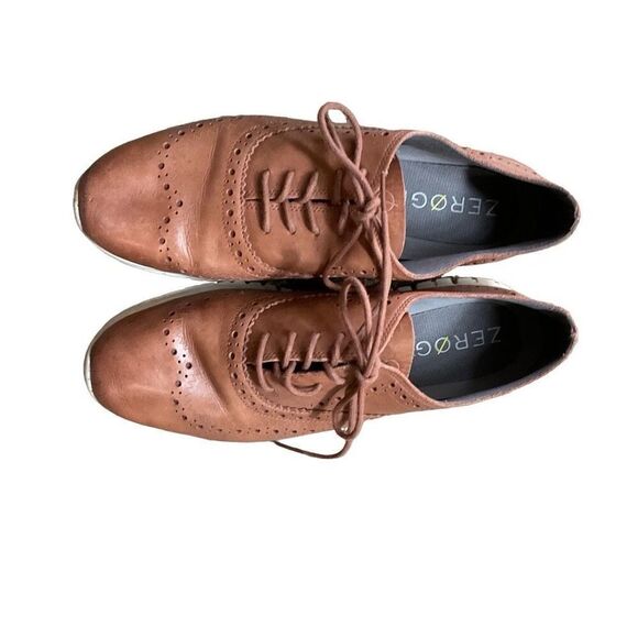 Cole Haan ZERØGRAND Wingtip Oxfords- Woodbury Leather-ivory- size 8.5 - Picture 3 of 8